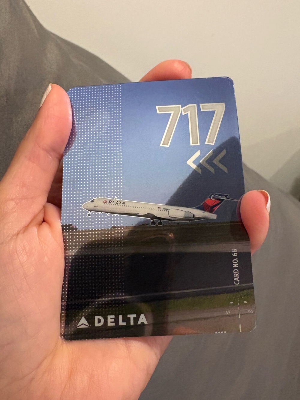 Delta Airlines Boeing 717 Collectible Card #68